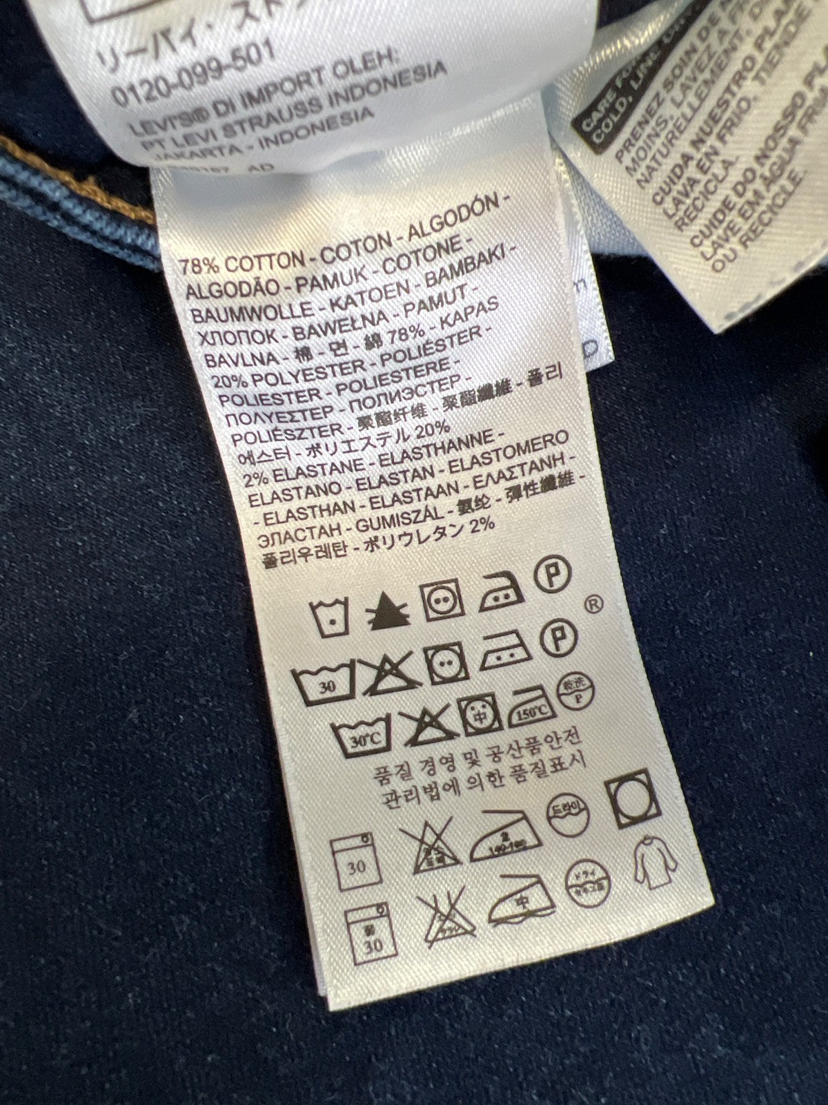 Levi’s Women’s Dark Wash Mid Rise Skinny Denim Jeans - 6