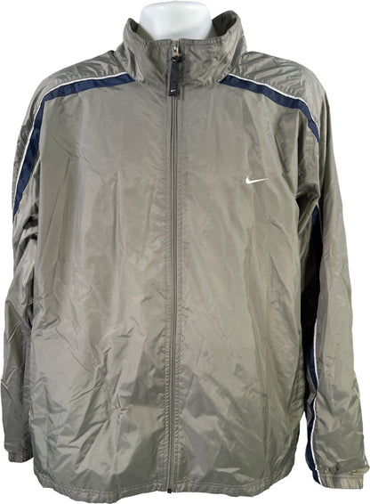 Nike Men’s Gray Long Sleeve Full Zip Windbreaker Jacket - XXL