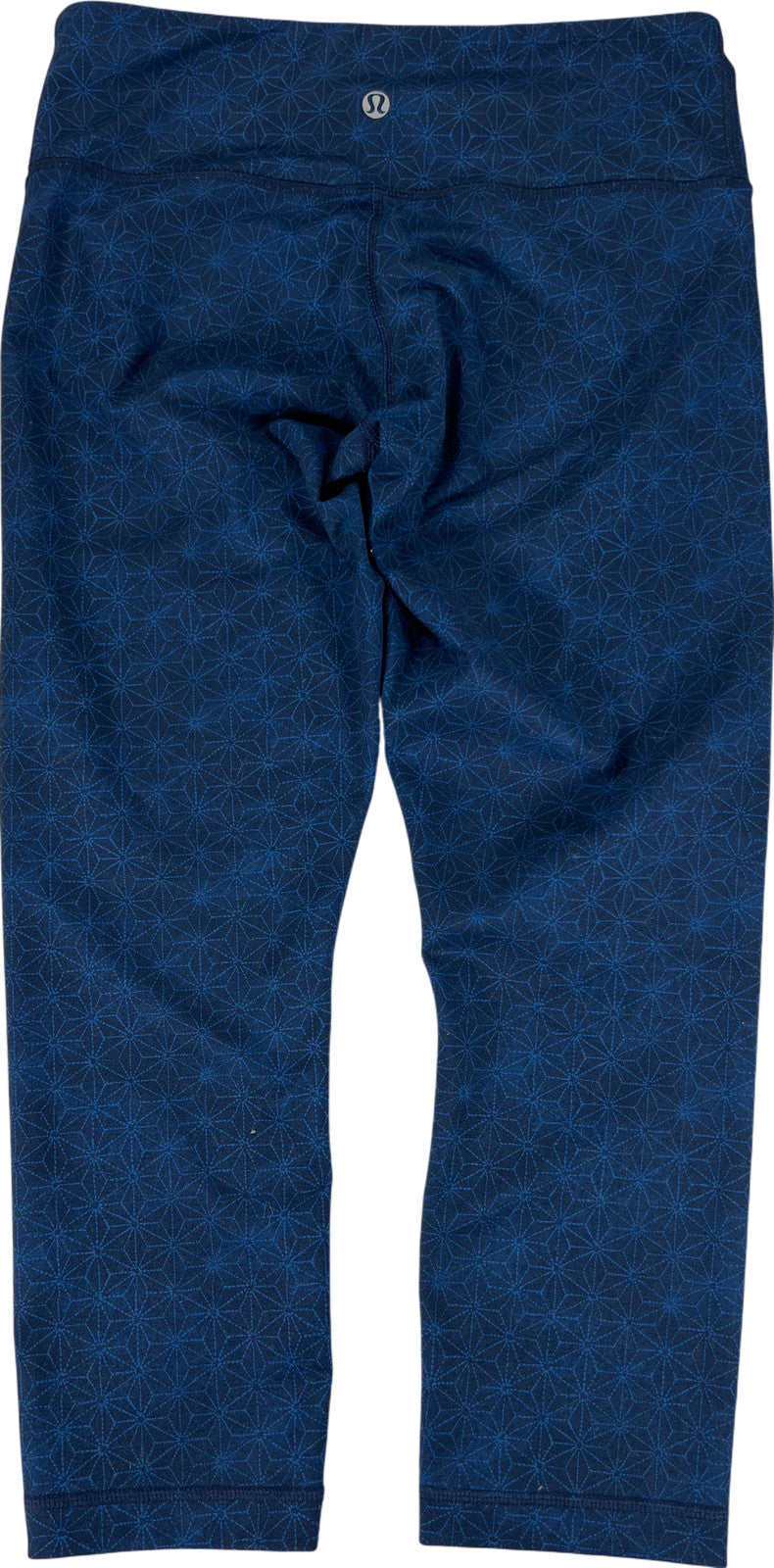 Lululemon Women’s Blue Star Print Crop Wunder Under Leggings - 6