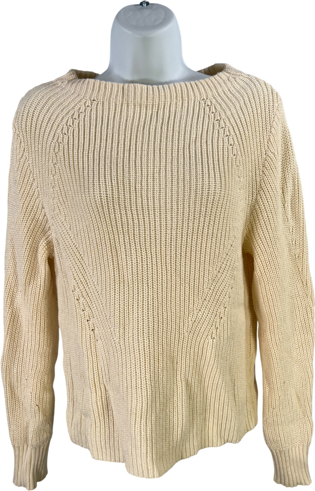 Pendleton Women’s Ivory Knit Long Sleeve Boat Neck Sweater - XS