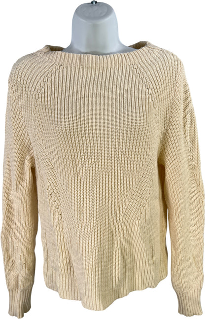 Pendleton Women’s Ivory Knit Long Sleeve Boat Neck Sweater - XS