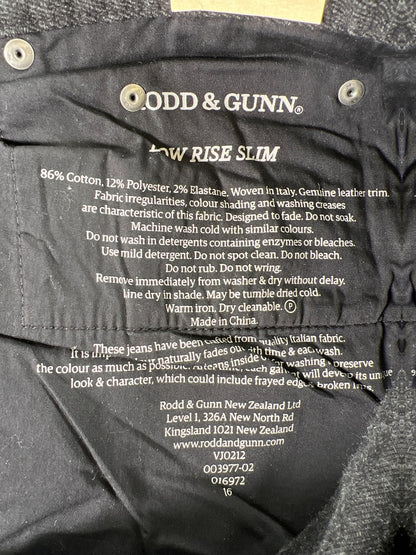 Rodd and Gunn Men’s Black Aviemore Low Rise Slim Pants - 38x34