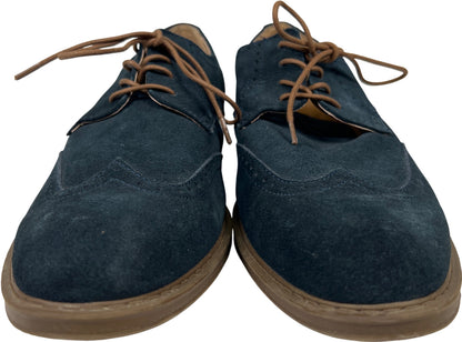 Calvin Klein Men’s Blue Suede Wingtip Oxford Dress Shoes - 11.5