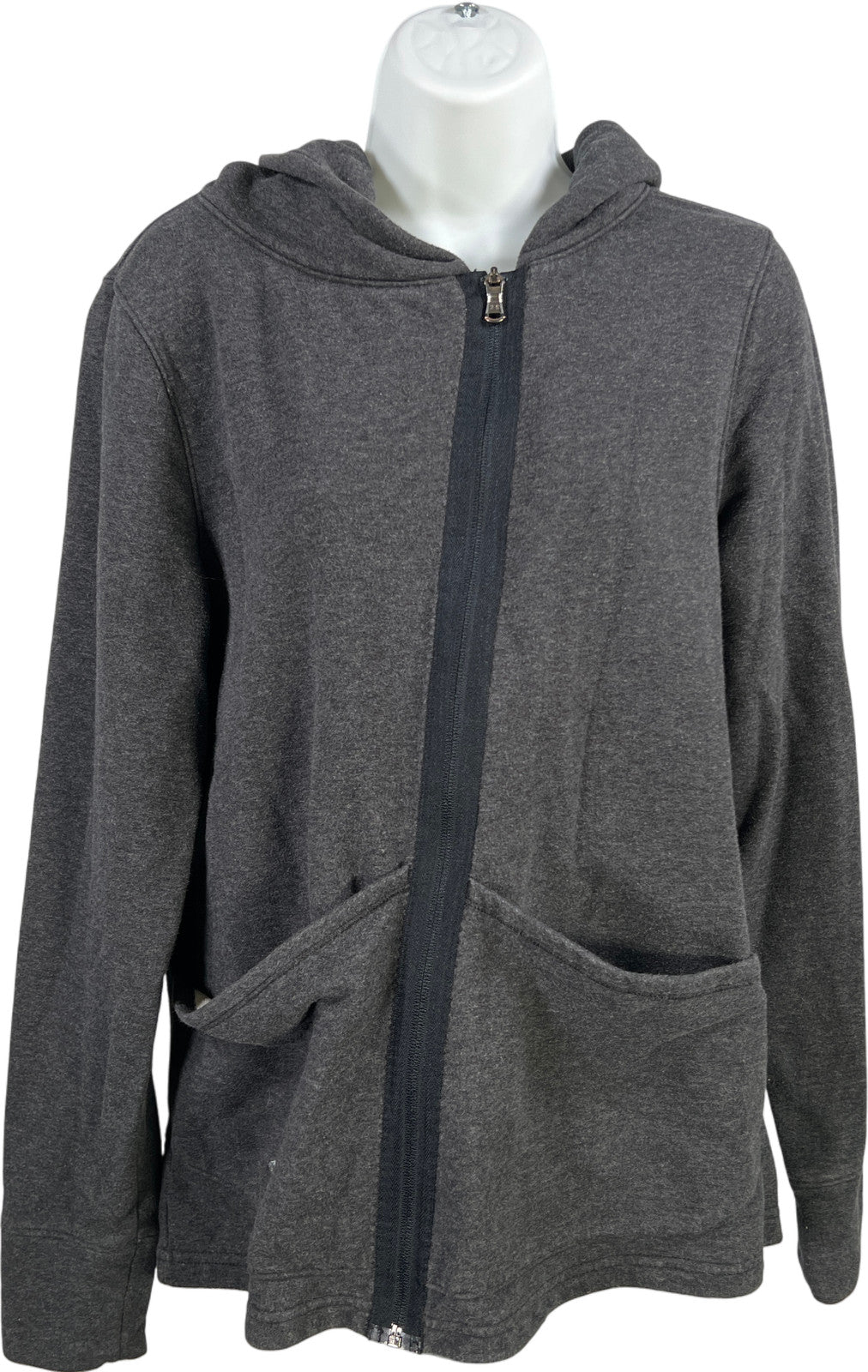 Under Armour Women’s Gray Loose Fit Asymmetrical Full Zip Sweatshirt - M