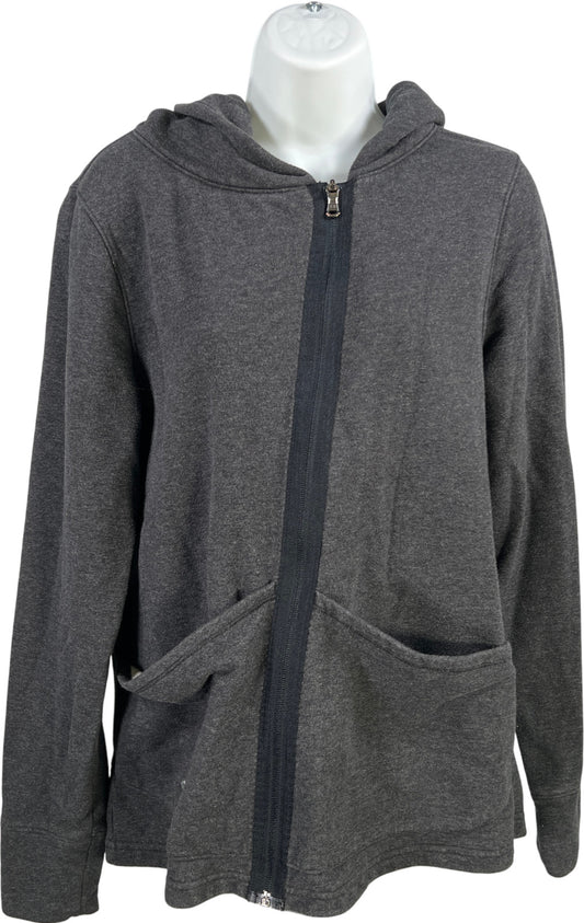 Under Armour Women’s Gray Loose Fit Asymmetrical Full Zip Sweatshirt - M