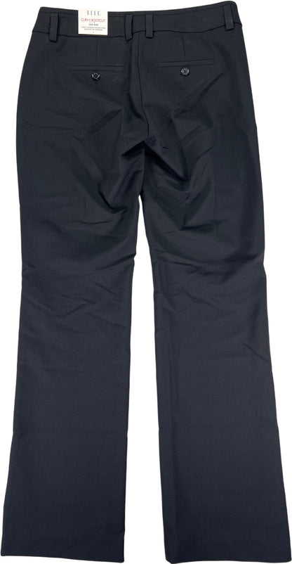 Elle Women’s Black Mid Rise Curvy Bootcut Dress Pants - 2