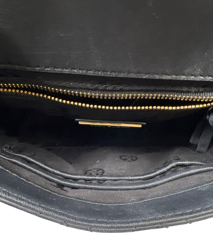 Tory Burch Women’s Black Leather Fleming Convertible Crossbody Purse