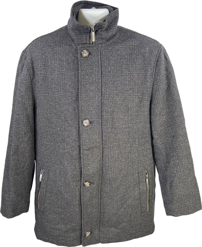 Jos A Bank Men’s Black Wool Blend Full Zip Dress Jacket - L