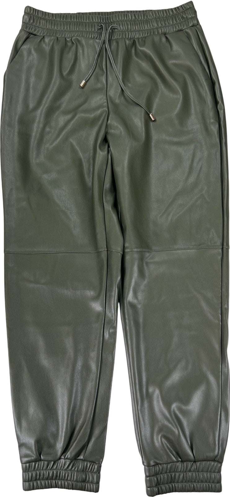 Bebe X Ciara Women’s Green Faux Leather Jogger Pants - L