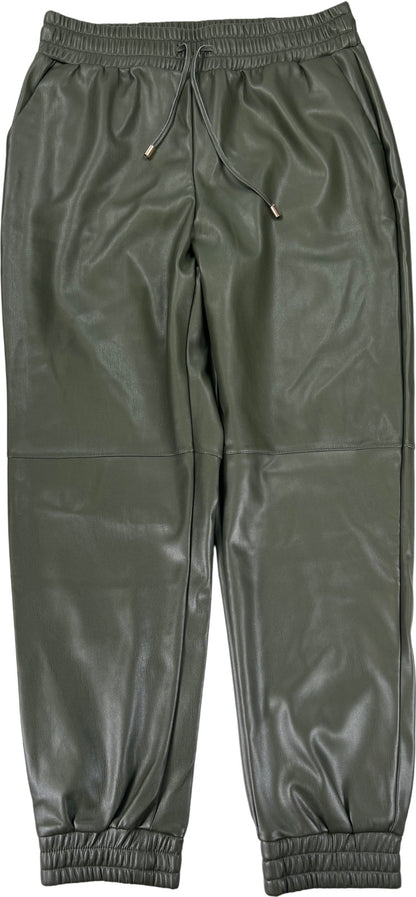Bebe X Ciara Women’s Green Faux Leather Jogger Pants - L