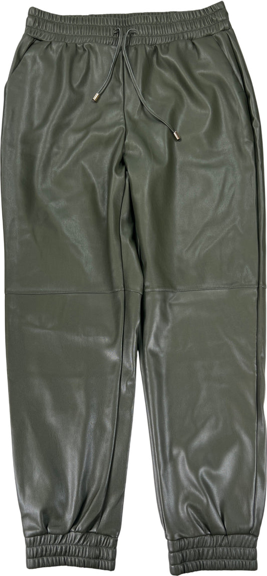Bebe X Ciara Women’s Green Faux Leather Jogger Pants - L