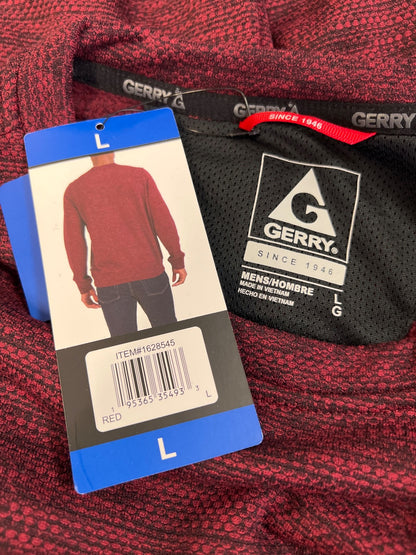 Gerry Men’s Red Heathered Long Sleeve Crewneck Sweatshirt - L