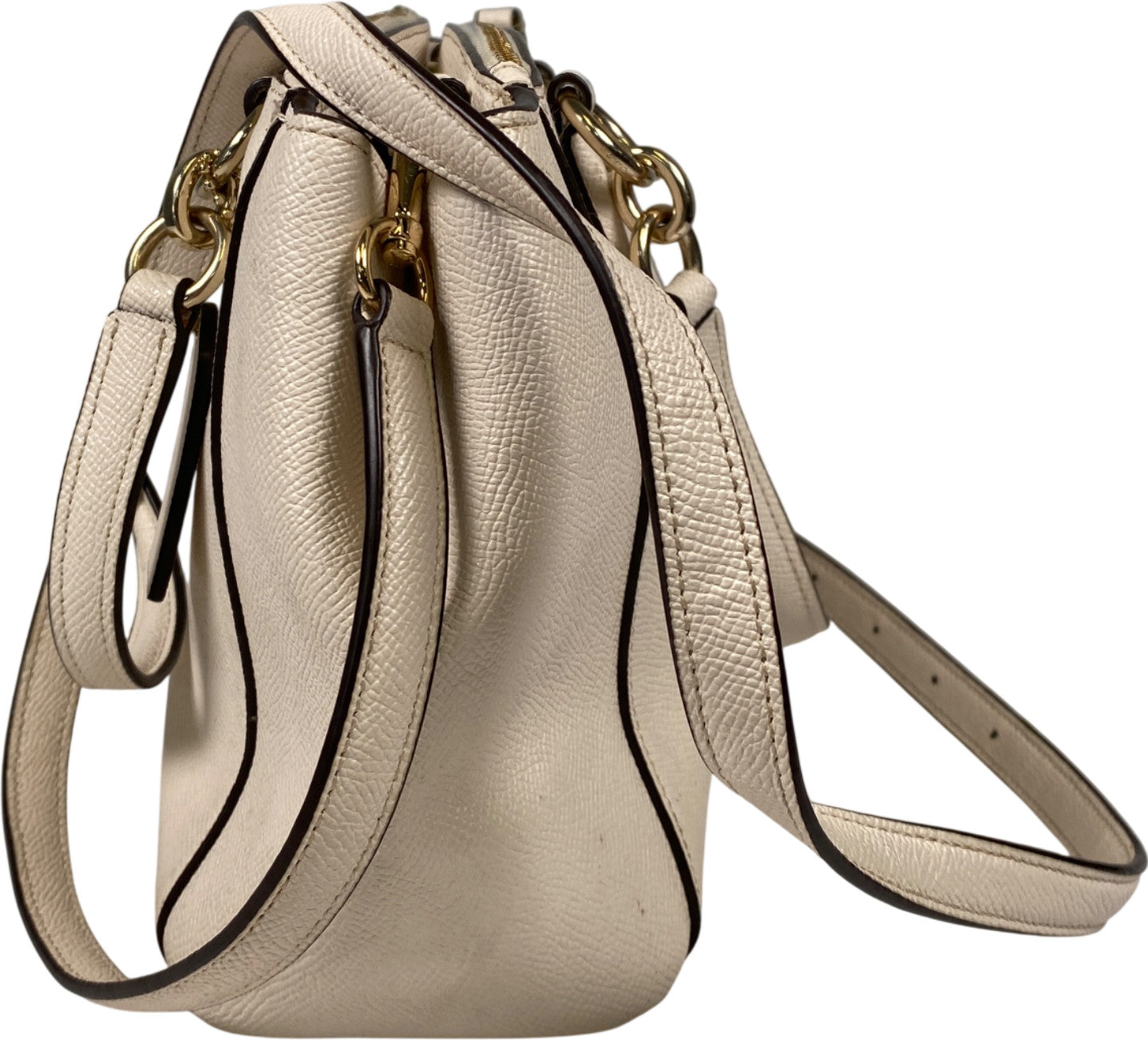 Coach Women’s Ivory/White Christie Carryall Satchel Crossbody Handbag Purse