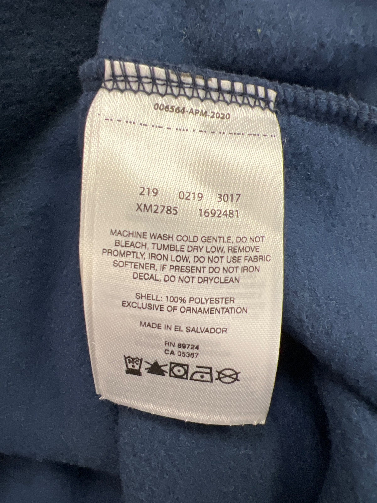 Columbia Men’s Blue U of M Michigan 1/4 Snap Button Pullover Fleece Jacket - M