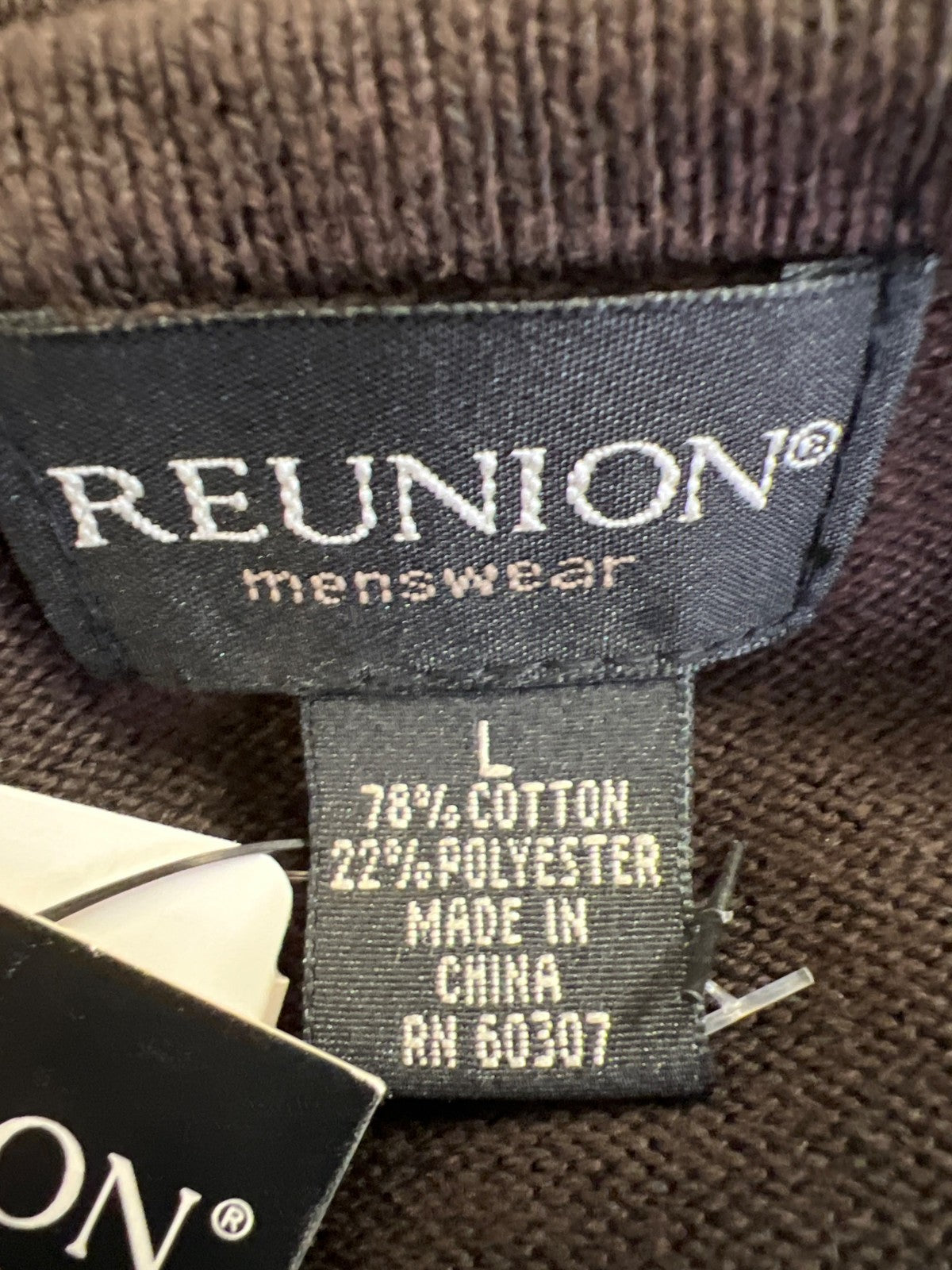 Reunion Men’s Brown Long Sleeve V-Neck Sweater - L