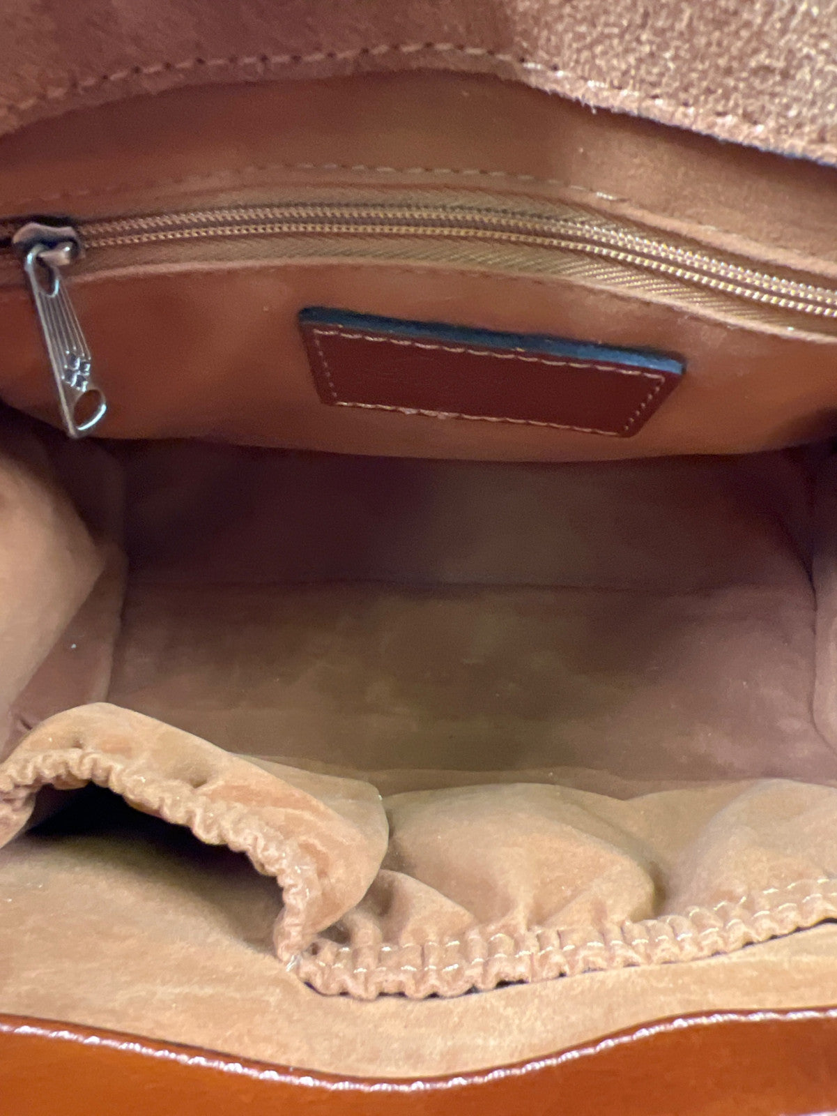 Patricia Nash Women’s Cognac Brown Leather Chauny Satchel Purse