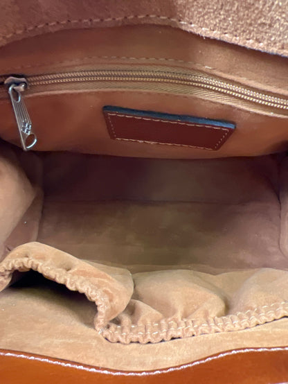 Patricia Nash Women’s Cognac Brown Leather Chauny Satchel Purse