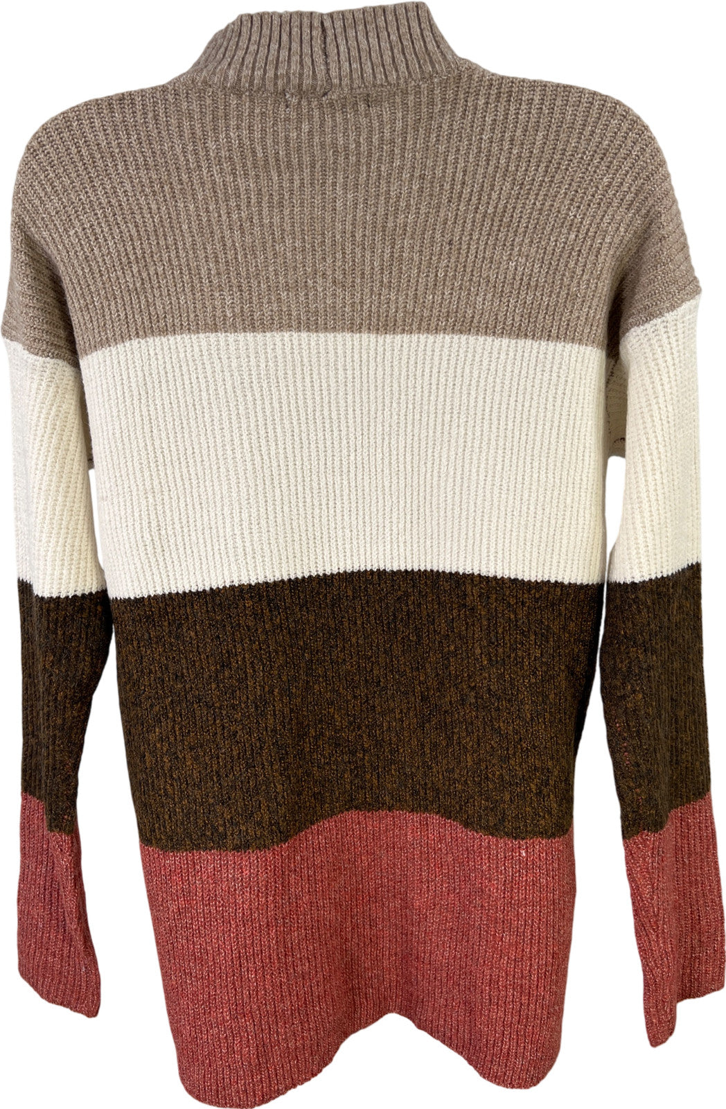 Staccato Women’s Brown/White Striped Long Sleeve Sweater - S