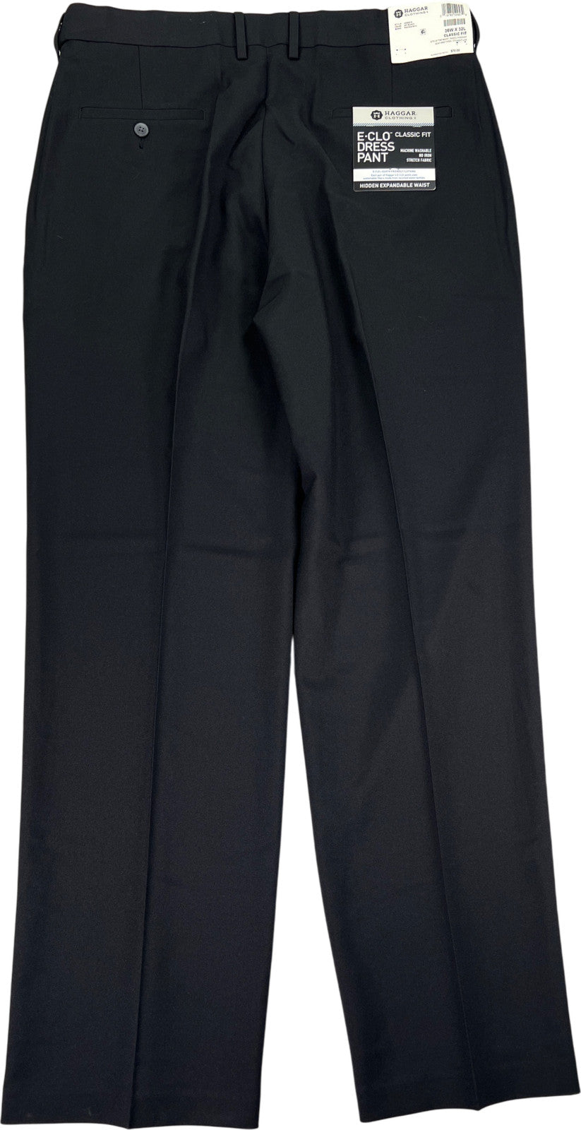 Haggar Men’s Black Classic Fit Straight Leg Dress Pants - 36x32