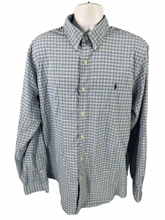 Ralph Lauren Men's Blue Classic Performance Button Up Shirt - 2XL