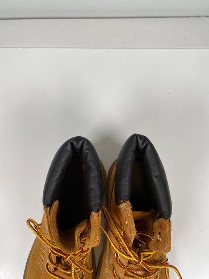 Timberland Boys Tan/Brown Wheat Suede Classic 6”. Lace Up Work Boots - 5