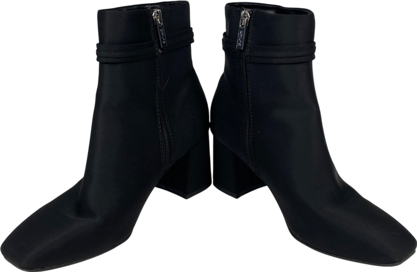 Unisa Women’s Black Textile Violet Side Zip Heeled Boots - 6.5