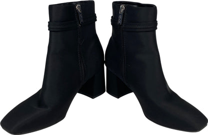 Unisa Women’s Black Textile Violet Side Zip Heeled Boots - 6.5