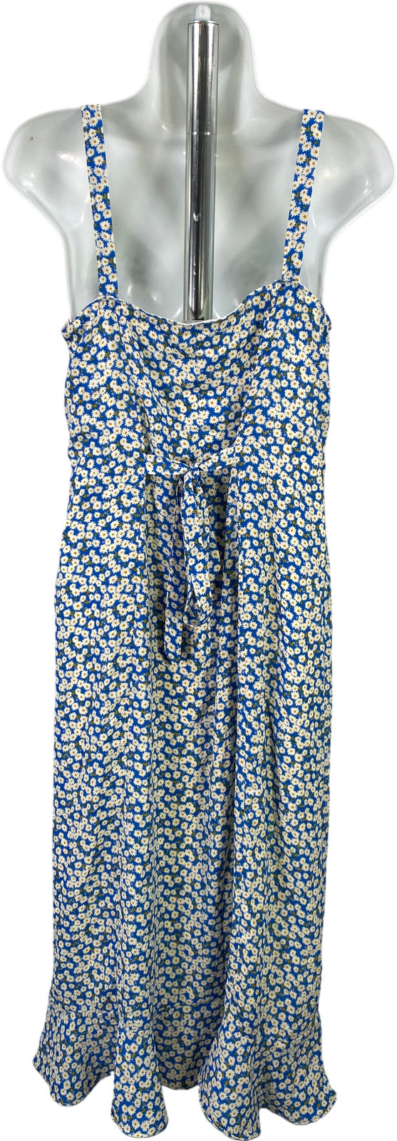 Lulus Women’s Blue Floral Daisy Print Sleeveless Midi Sundress - M