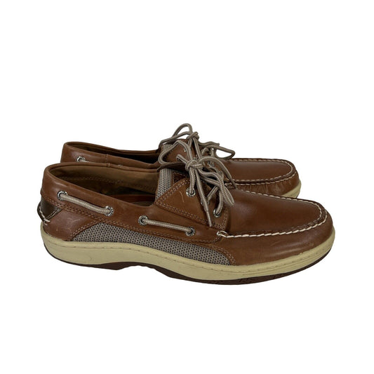 Sperry Men's Brown Leather Billfish 3 Eye Boat Shoes - 10 Wide