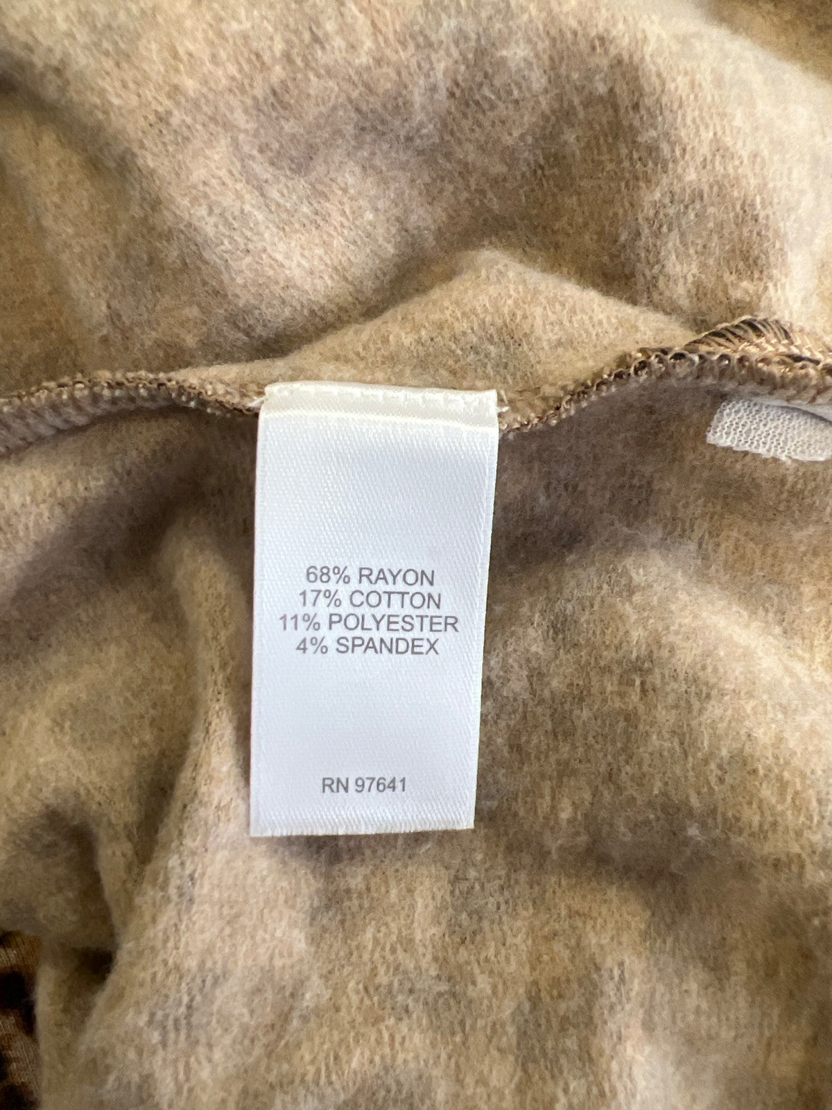 J.Jill Women’s Brown Animal Print Cowl Neck Long Sleeve Shirt - XS