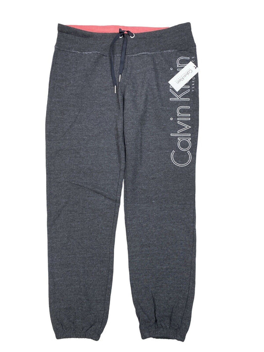 NEW Calvin Klein Women's Gray Cotton Blend Jogger Sweatpants - M