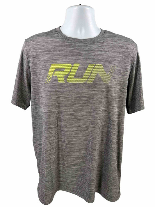 Under Armour Men's Gray HeatGear Run Fitted Athletic Shirt - XL