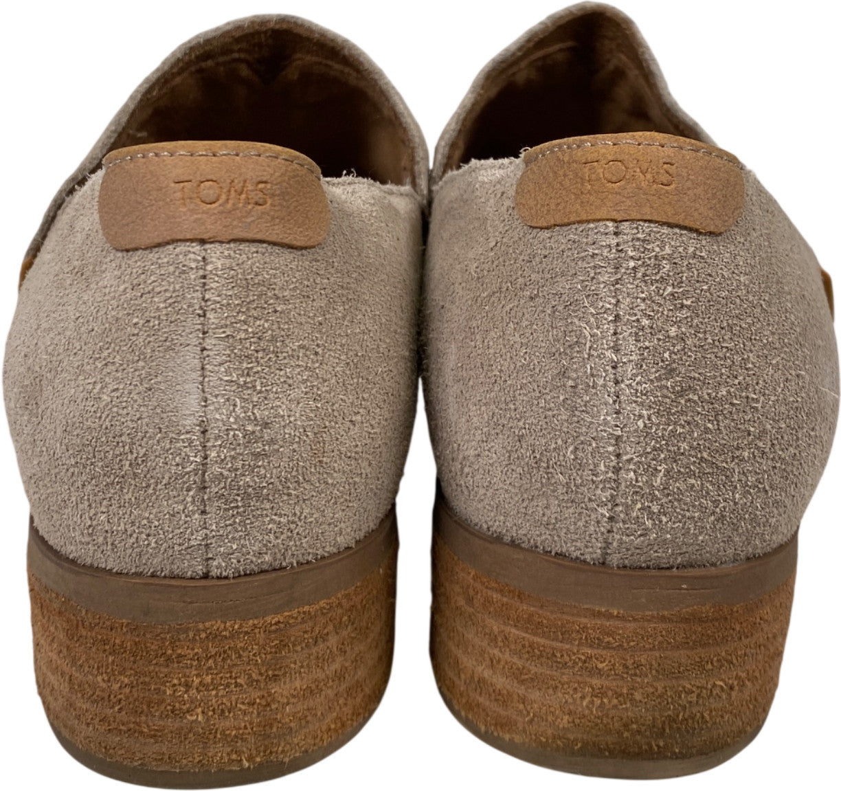 Toms Women’s Gray/Taupe Suede Shaye Low Heel Ankle Booties - 8.5