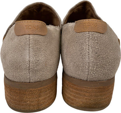 Toms Women’s Gray/Taupe Suede Shaye Low Heel Ankle Booties - 8.5