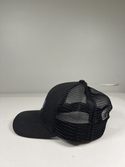 Patagonia Unisex Black Logo Mesh Back Adjustable Trucker Hat - One Size