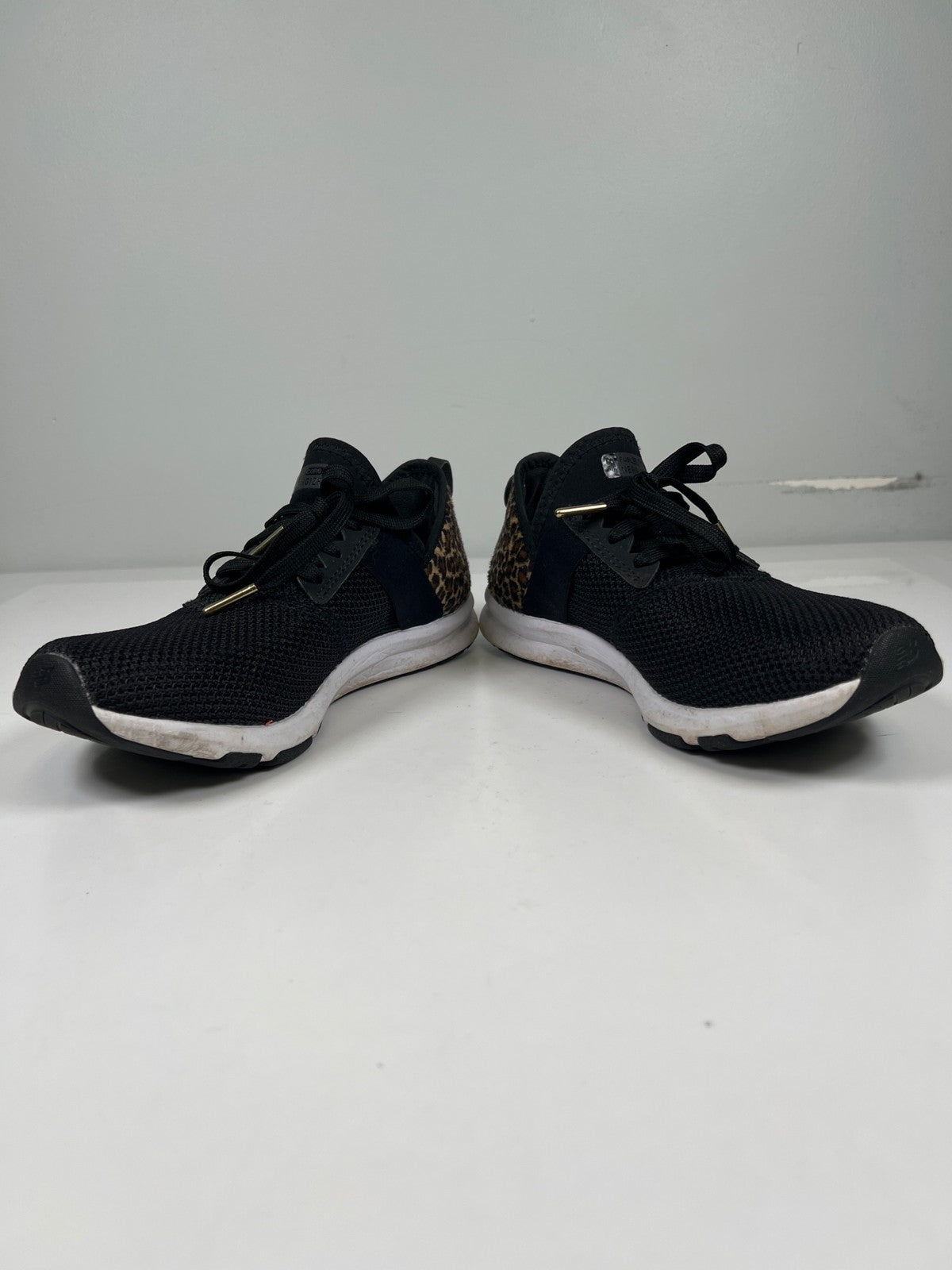 New Balance Women’s Black Cheetah Print Fuel Core Lace Up Sneakers - 8.5