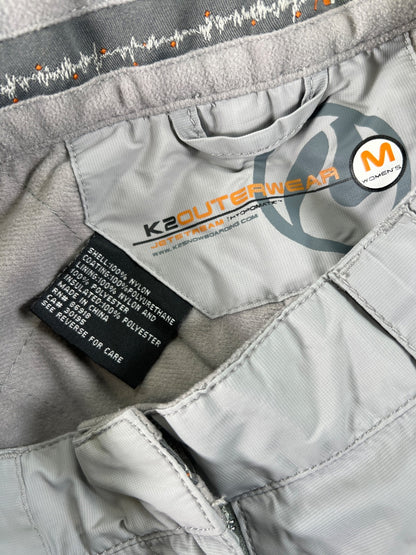 K2 Outerwear Women’s Gray Fleece Lined Snow Pants - M