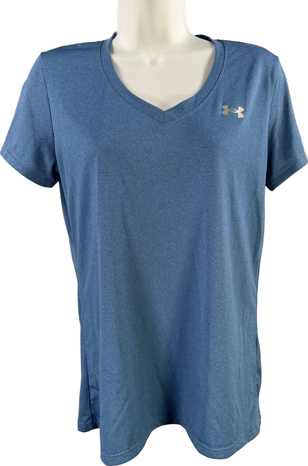 Under Armour Women’s Blue Loose Fit HeatGear V-Neck Athletic Shirt - S
