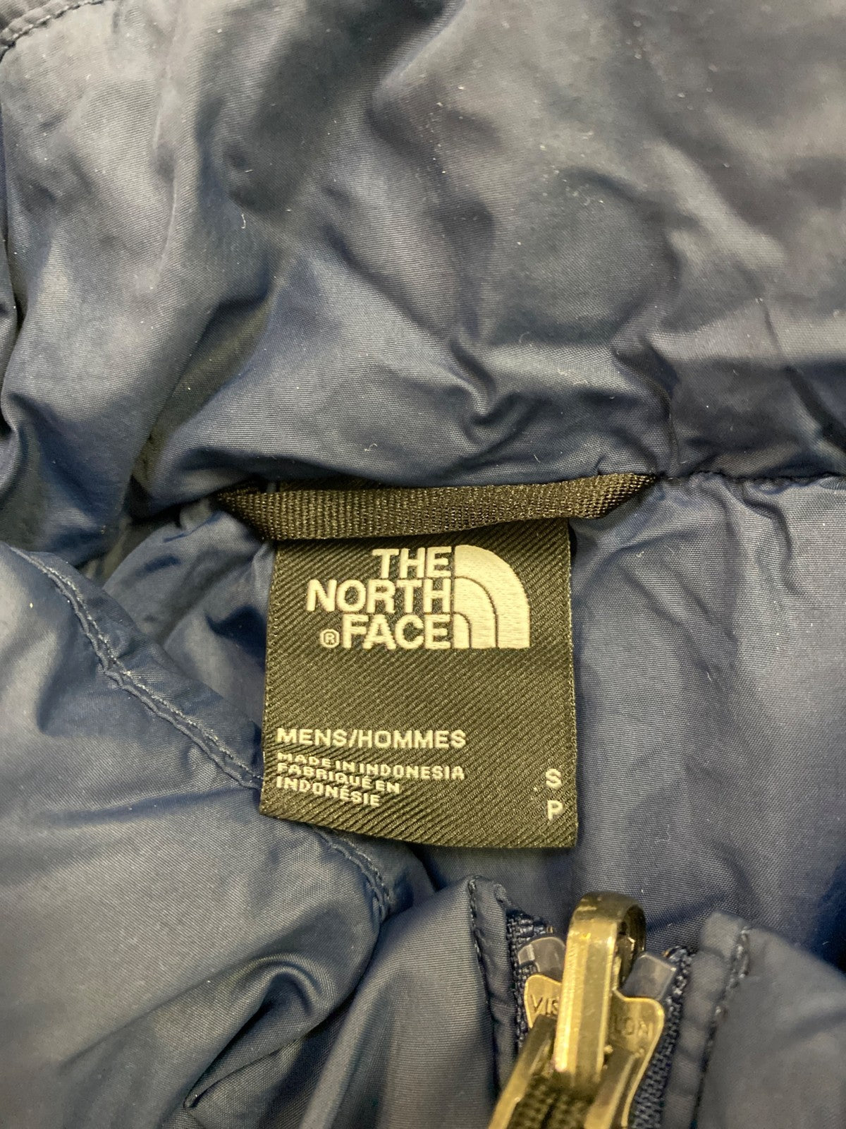 The North Face Men’s Blue Down Filled Full Zip Puffer Coat - S