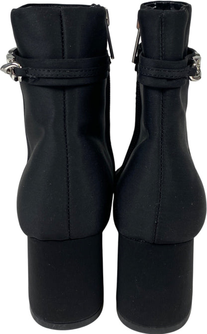 Unisa Women’s Black Textile Violet Side Zip Heeled Boots - 6.5