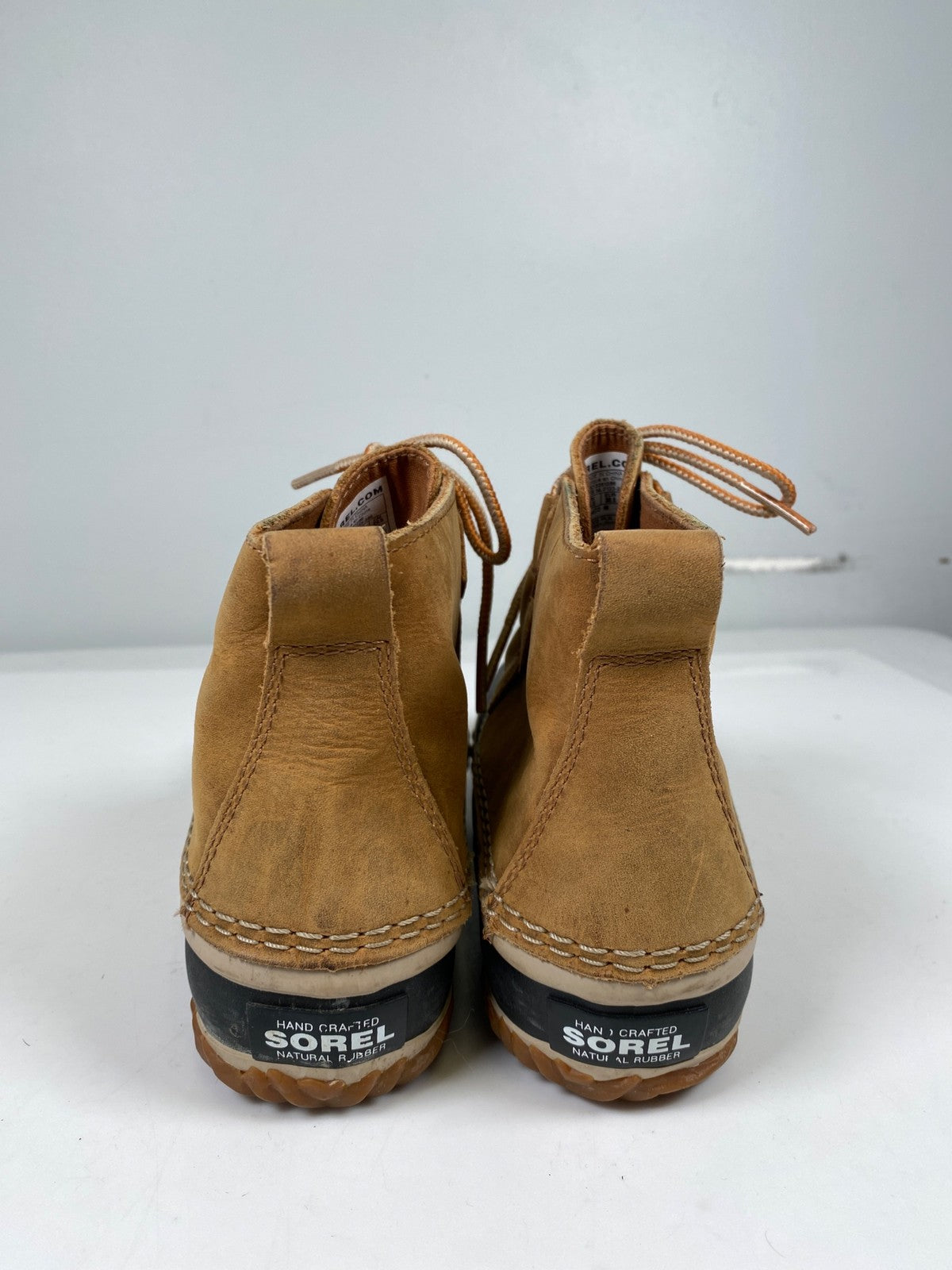 Sorel Women’s Tan Suede Out N About Suede Waterproof Lace Up Duck Boots - 7.5