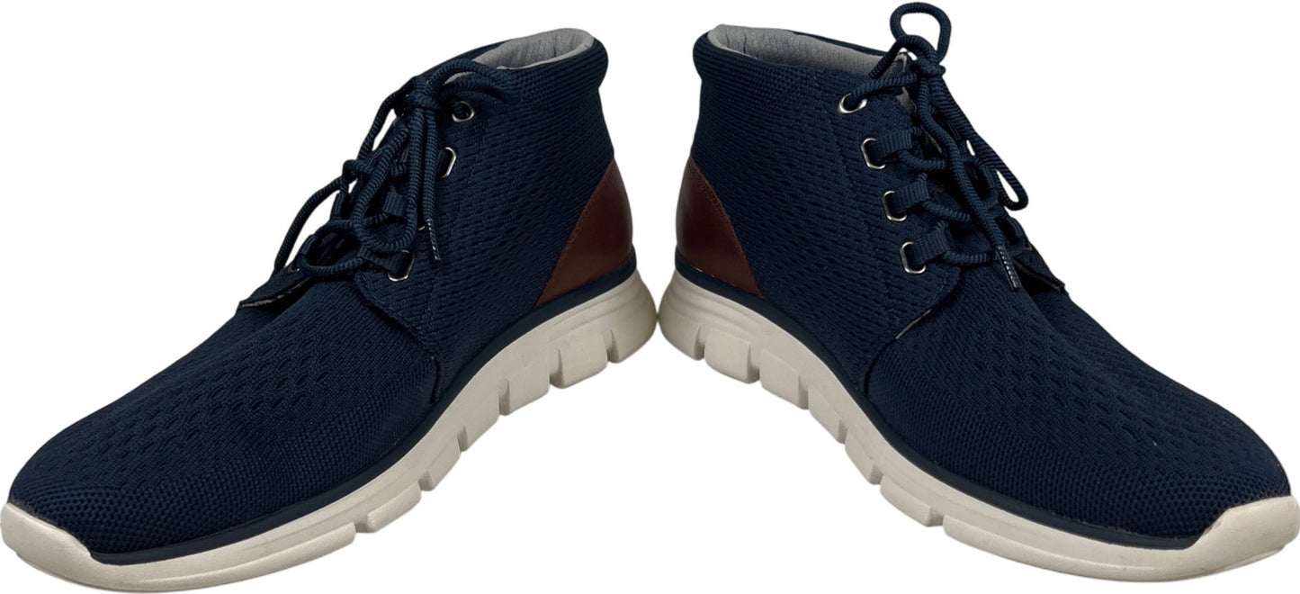 Johnston and Murphy Men’s Blue Amherst Lug Knit Chukka Boots - 10