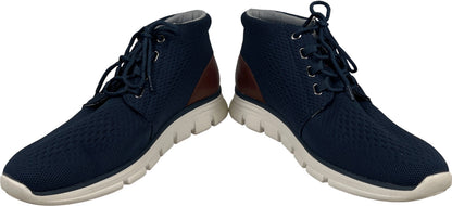 Johnston and Murphy Men’s Blue Amherst Lug Knit Chukka Boots - 10