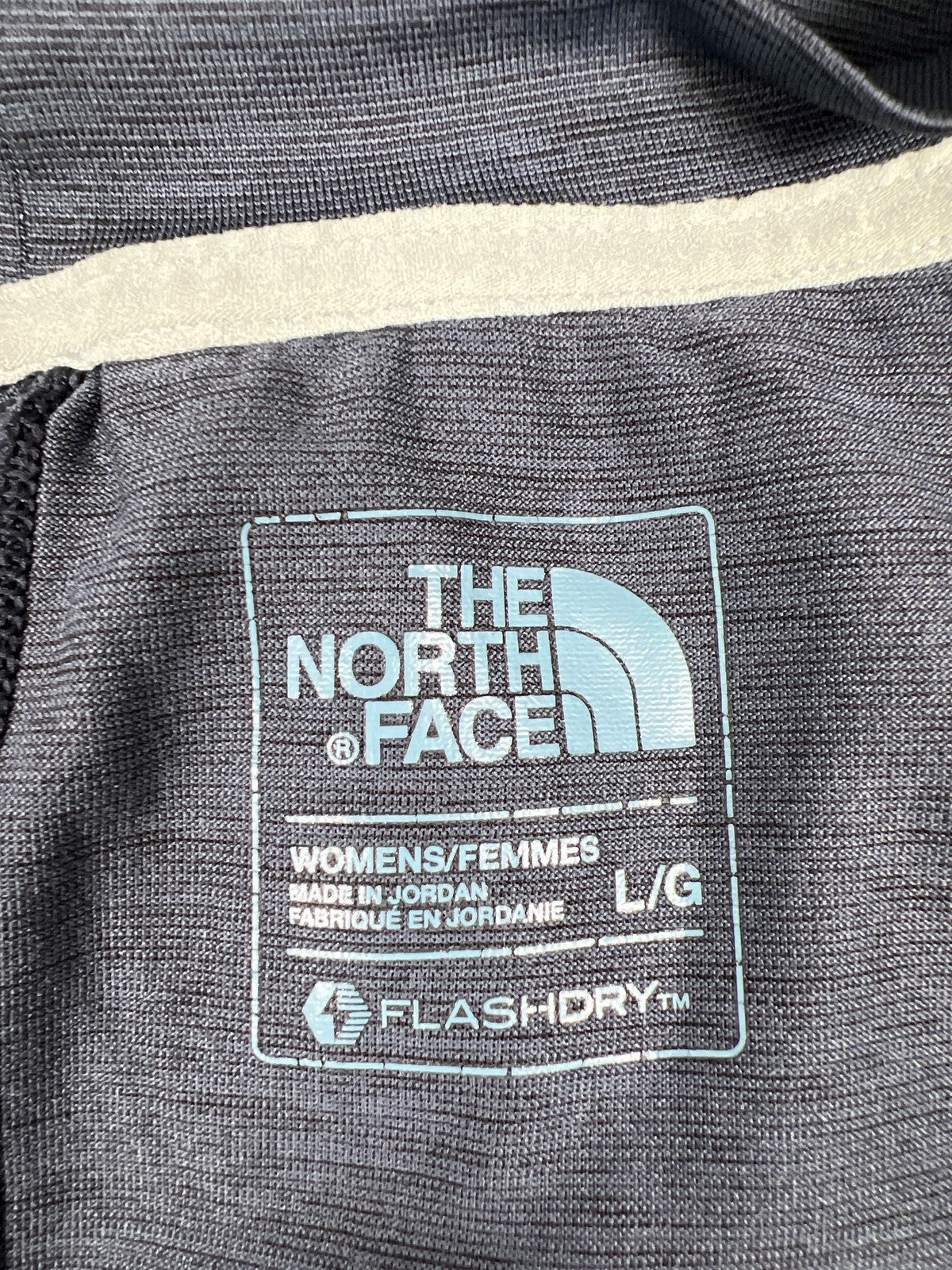 The North Face Women’s Blue FlashDry Short Sleeve V-Neck Athletic Shirt - L