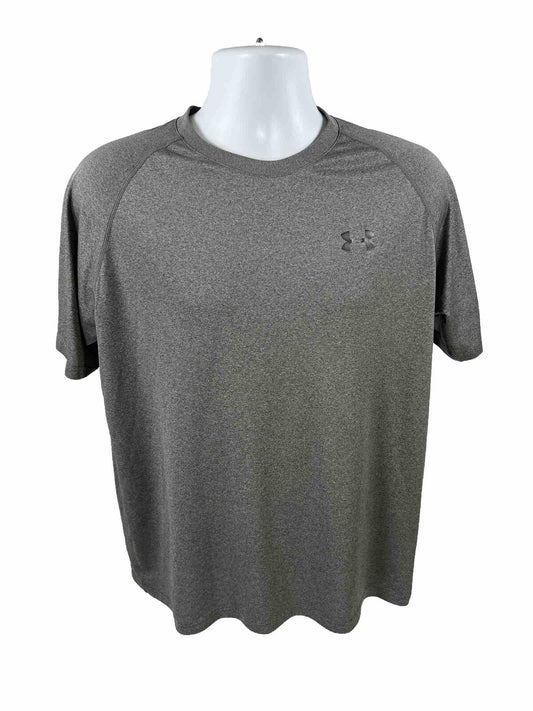 Under Armour Men's Gray Solid Short Sleeve HeatGear Athletic Shirt - L