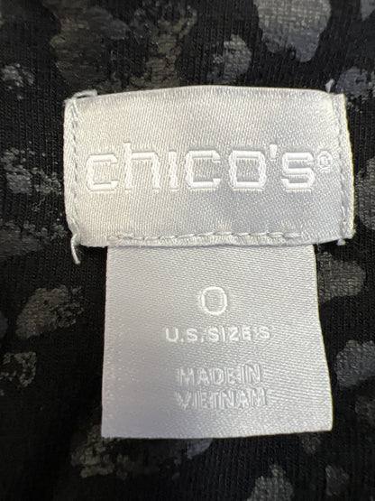 Chico’s Women’s Black Long Sleeve V-Neck Shirt - 0/US S