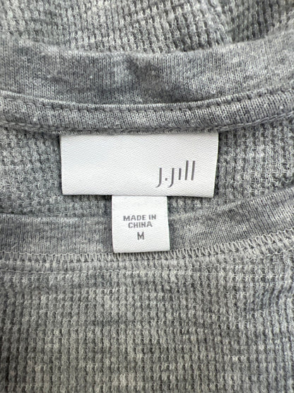 J.Jill Women’s Gray Waffle Knit Long Sleeve Sweater - M