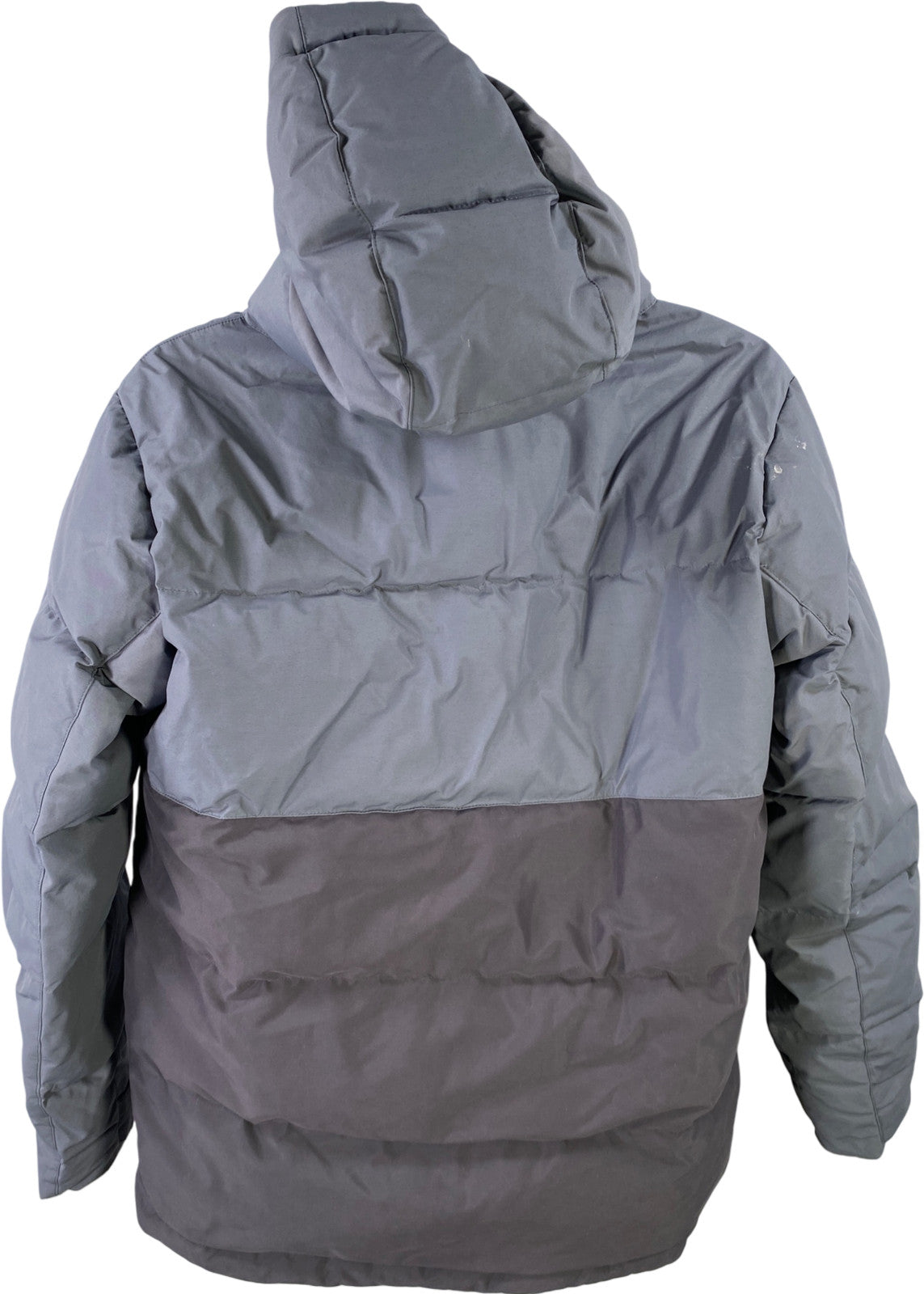 Marmot Men’s Gray/Blue Duck Down Insulated Full Zip Hooded Puffer Coat - L