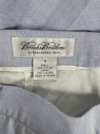 Brooks Brothers Women’s Blue Lined Zip Close Pencil Skirt - 4