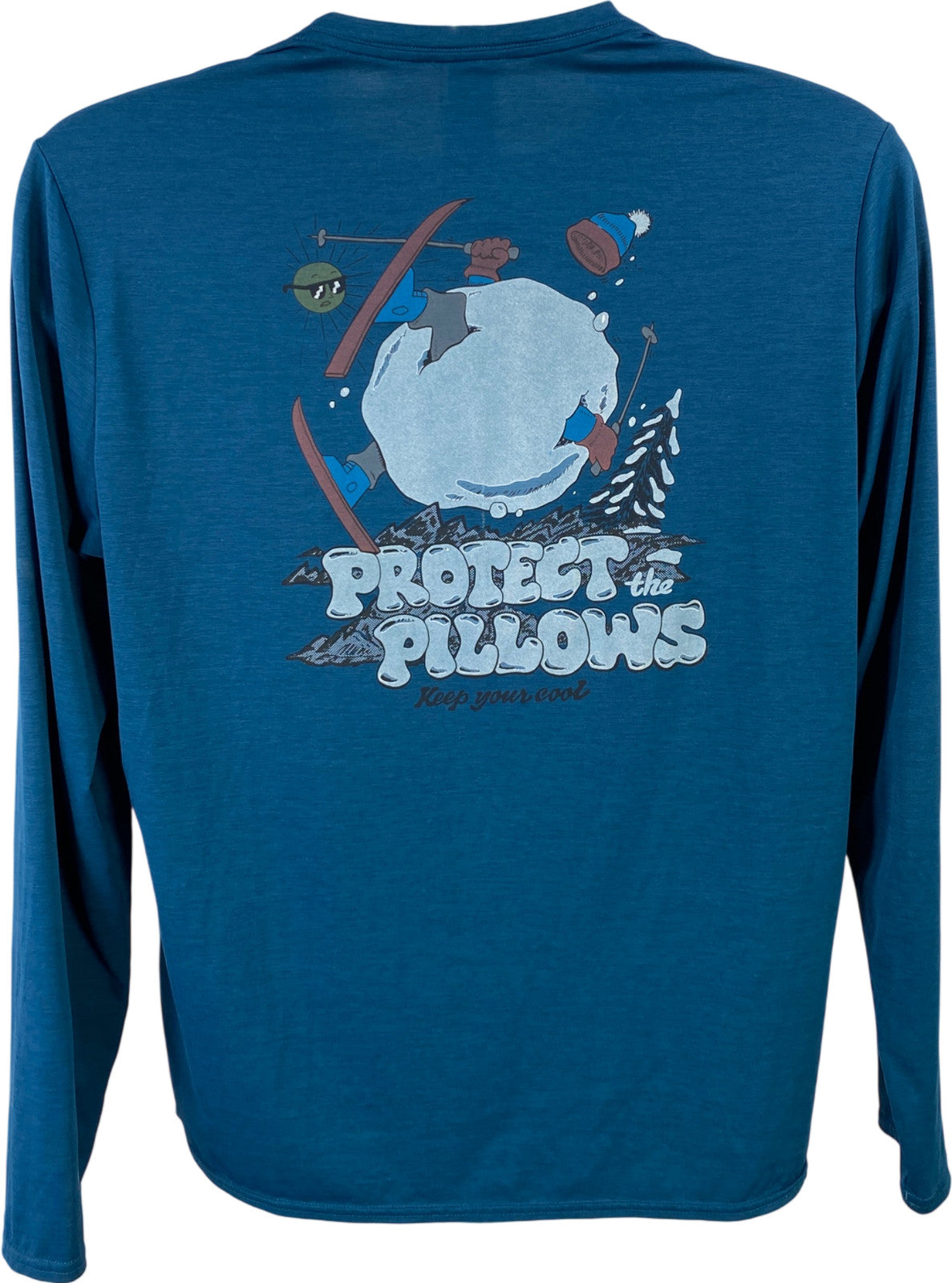 Patagonia Men’s Blue Capilene Protect the Pillows Long Sleeve Athletic Shirt - M